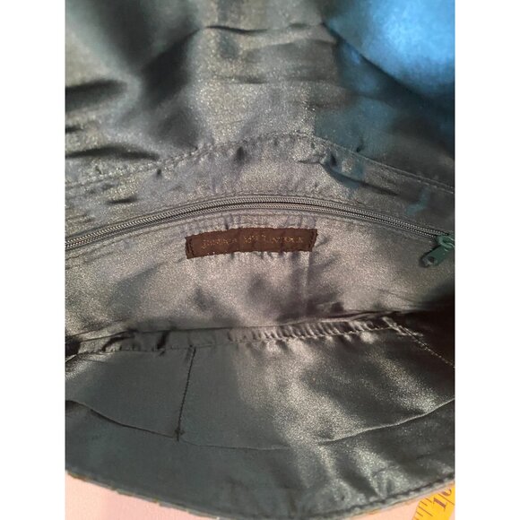 Jessica McClintock Faux Snakeskin Clutch Purse Magnetic Snap Shoulder Strap - Picture 5 of 11